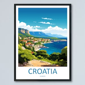 Croatia Travel Print Wall Art Croatia Wall Hanging Home Décor Croatia Gift Art Lovers Croatia Art Lover Gift Croatia Poster