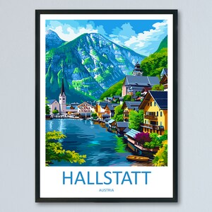 Hallstatt Lake Print Hallstatt Home Decor Art Print Austria Wall Art Alpine Mountain Gift Wall Hanging Hallstatt Scenery Poster Austria Art