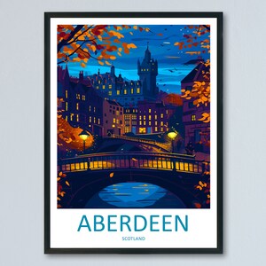 Aberdeen Print Aberdeen Home Décor Scotland City Art Print Aberdeen Wall Art for Scotland Enthusiast Gift Wall Hanging Aberdeen Cityscape