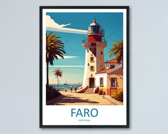 Faro Travel Print Wall Art Faro Wall Hanging Home Décor Faro Gift Art Lovers Portugal Art Lover Gift Faro Wall Décor Faro Travel Decor