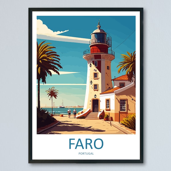 Faro Travel Print Wall Art Faro Wall Hanging Home Décor Faro Gift Art Lovers Portugal Art Lover Gift Faro Wall Décor Faro Travel Decor