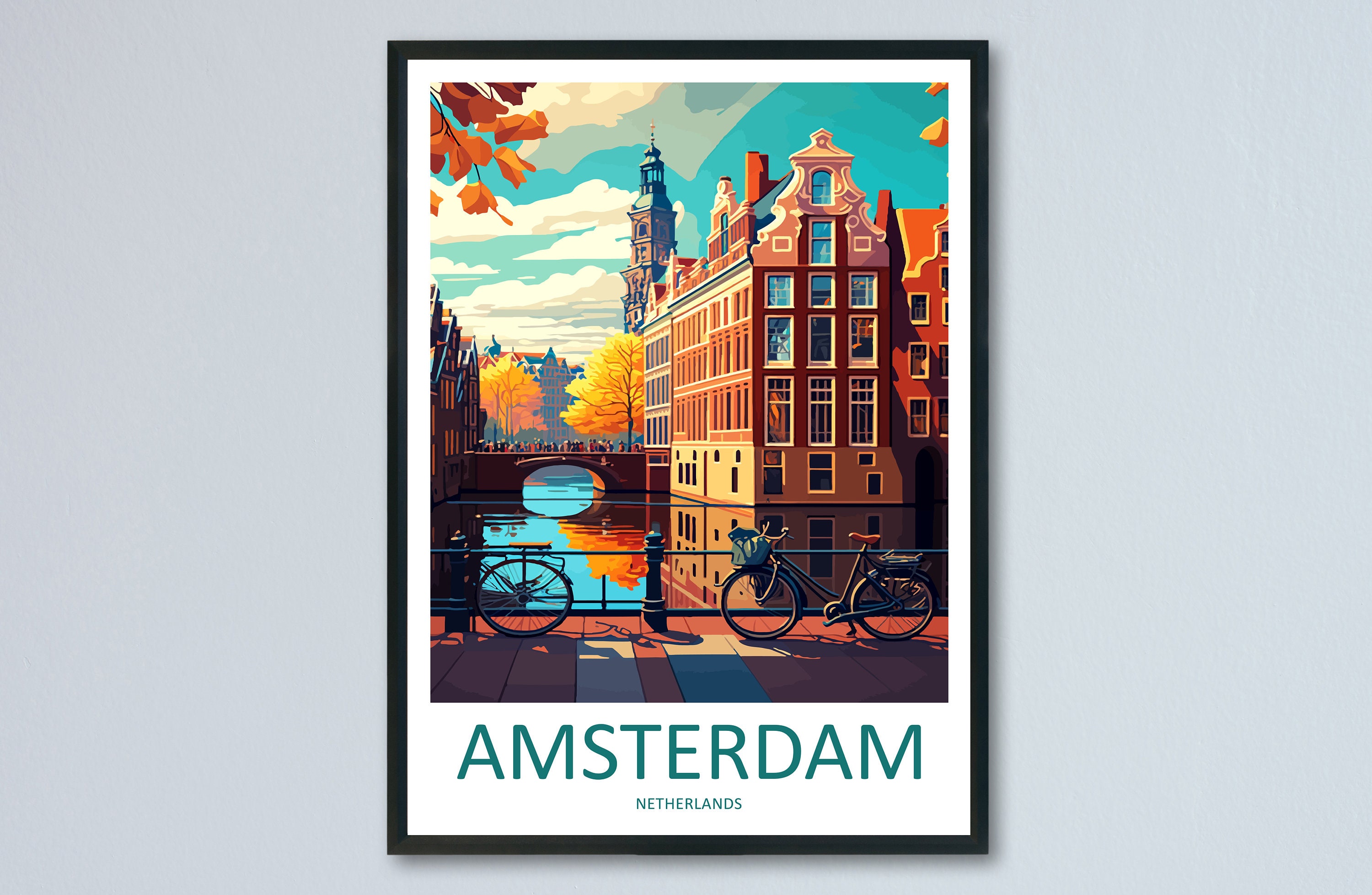 Amsterdam Poster - Etsy