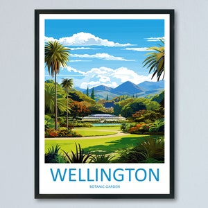 Wellington Botanical Garden Travel Print Wall Art Wellington Garden Wall Hanging Home Décor Wellington Garden Gift Art Lovers New Zealand