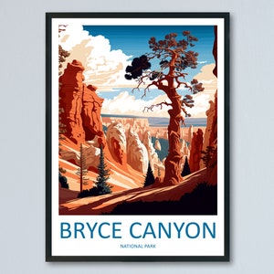 Bryce Canyon National Park Travel Print Wall Art Bryce Canyon National Park Wall Hanging Home Décor Bryce Canyon National Park Gift Art