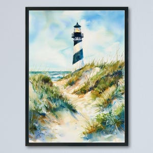 Outer Banks watercolor poster Wall Art Outer Banks Wall Hanging Home Décor Outer Banks Gift Art Lovers North Carolina Art Lover Gift