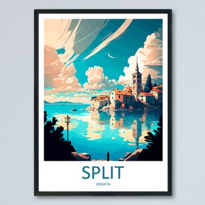Split Travel Print Wall Art Split Wall Hanging Home Décor Split Gift Art Lovers Croatia Art Lover Gift Split Travel Poster Wall Art