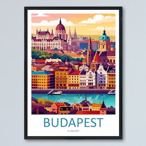 Budapest Travel Print Wall Art Budapest Wall Hanging Home Décor Budapest Gift Art Lovers Hungary Art Lover Gift Budapest Wall Décor