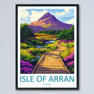 Isle Of Arran Travel Print Wall Art Isle Of Arran Wall Hanging Home Décor Isle Of Arran Gift Art Lovers Scotland Art Lover Gift Isle Poster