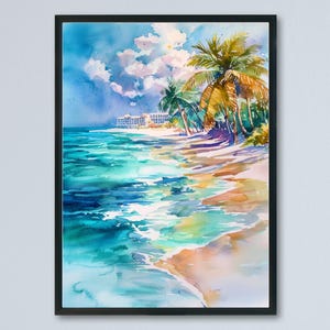 Cancun watercolor poster Wall Art Cancun Wall Hanging Home Décor Cancun Gift Art Lovers Mexico Art Lover Gift Mexico wall art