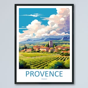 Provence Travel Print Wall Art Provence Wall Hanging Home Décor Provence Gift Art Lovers France Art Lover Gift Provence Art Provence Art