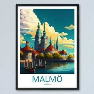 Malmo Print Malmo Home Décor Sweden Art Print Malmo Wall Print For Sweden Gift Wall Hanging Malmo Home Decor Artwork Malmo City Poster Art