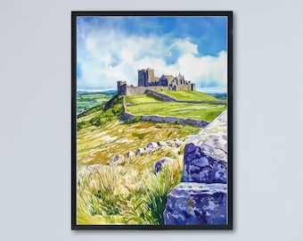 Rock of Cashel Watercolor Poster Wall Art Rock of Cashel Wall Hanging Home Décor Rock of Cashel Gift Art Lovers Ireland Art Rock of Cashel