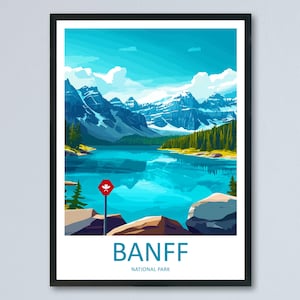Banff National Park Travel Print Wall Art Banff Wall Hanging Home Décor Banff Gift Art Lovers Canada Art Lover Gift