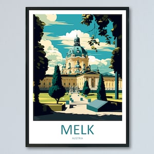 Melk Travel Print Wall Art Melk Wall Hanging Home Décor Melk Gift Art Lovers Austria Art Lover Gift Melk Travel Poster Melk Wall Poster