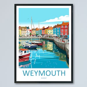 Weymouth Travel Print Wall Art Weymouth Wall Hanging Home Décor Weymouth Gift Art Lovers England Art Lover Gift Weymouth Wall Art Poster