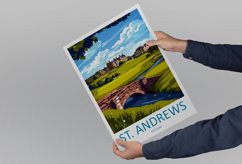 St Andrews Golf Course Travel Print Wall Art St Andrews Wall Hanging ...