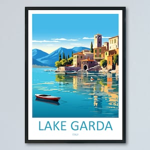 Lake Garda Travel Print Wall Art Lake Garda Wall Hanging Home Decoration Lake Garda Gift Art Lovers Wall Art Print Art Lake Garda Travel Art
