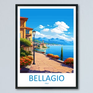 Bellagio Travel Print Wall Art Bellagio Italy Wall Hanging Home Decor Bellagio Gift Art Lovers Wall Art Print Bellagio Italy