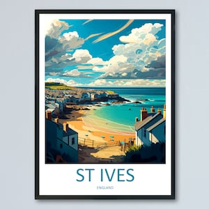 St Ives Travel Print Wall Art St Ives Wall Hanging Home Décor St Ives Gift Art Lovers England Art Lover Gift St Ives Travel Souvenir