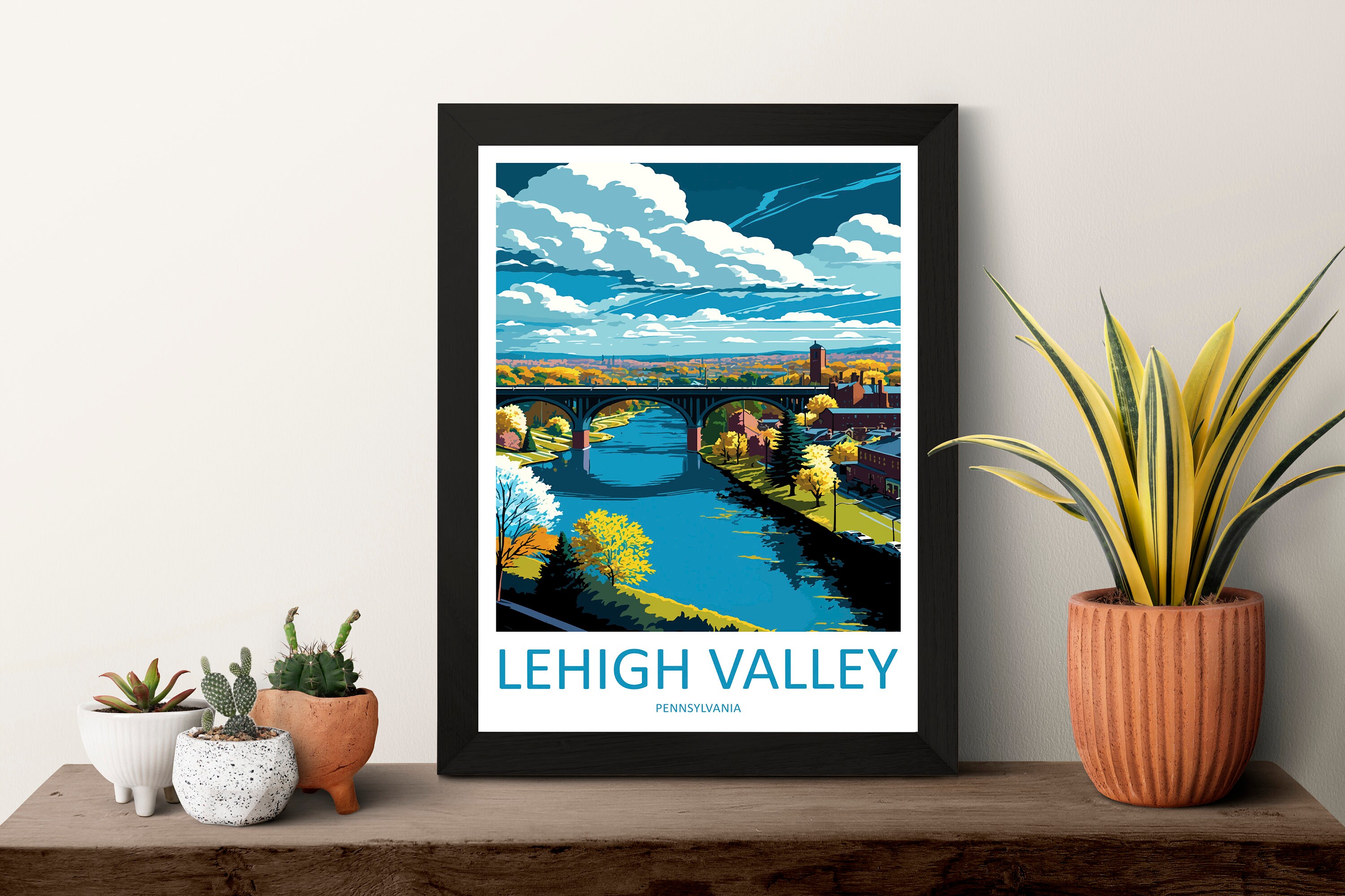 Lehigh Valley Travel Print Wall Art Lehigh Valley Wall Hanging
