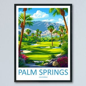 Palm Springs Travel Print Wall Art Palm Springs Wall Hanging Home Décor Palm Springs Gift Art Lovers California Art Lover Gift Palm Springs