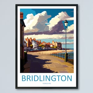 Bridlington Travel Print Wall Art Bridlington Wall Hanging Home Décor Bridlington Gift Art Lovers England Art Lover Gift Print Artwork