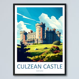 Culzean Castle Travel Print Wall Art Culzean Castle Wall Hanging Home Décor Culzean Castle Gift Art Lovers Scotland Art Lover Gift