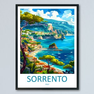 Sorrento Travel Print Wall Art Sorrento Wall Hanging Home Décor Sorrento Gift Art Lovers Italy Art Lover Gift Sorrento Print Sorrento Art