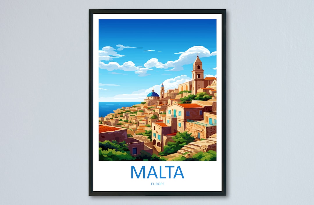 Malta Travel Print Wall Art Malta Wall Hanging Home Décor Malta Gift