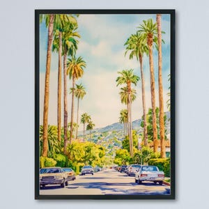 Beverly Hills Watercolor Poster Beverly Hills California Travel Print Wall Art Beverly Hills Home Decor Beverly Hills Gift Luxury Art