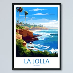 La Jolla Cove Travel Print Wall Art La Jolla Cove Wall Hanging Home Décor La Jolla Cove Gift Art Lovers California Art Lover Gift