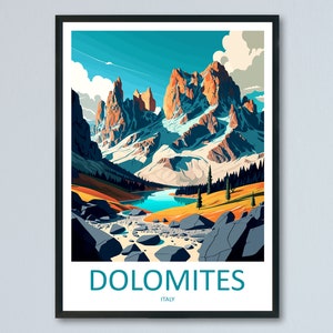 Dolomites Travel Print Dolomites Home Décor Dolomitic Alps Art Print Dolomite Mountains Room Print For Italian Mountains Gift Art Poster Art