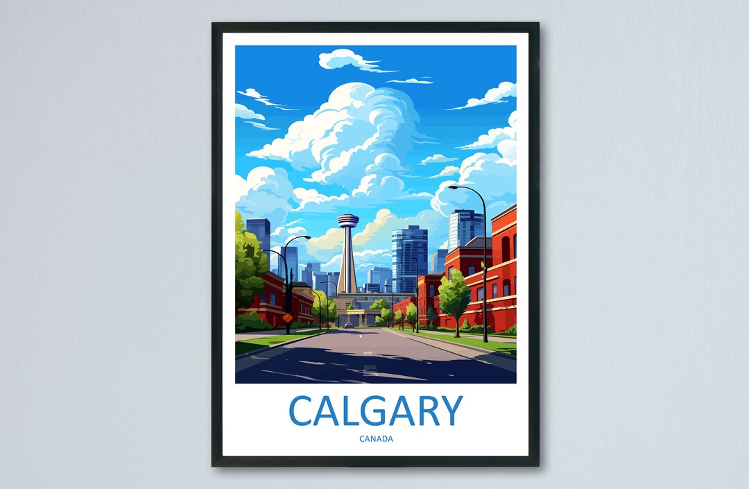 Calgary Travel Print Wall Art Calgary Wall Hanging Home Décor Calgary