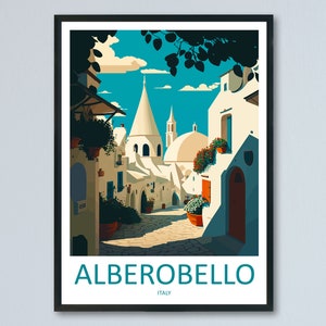 Alberobello Travel Print Wall Art Alberobello Wall Hanging Home Décor Alberobello Gift Art Lovers Italy Art Lover Gift Alberobello Print