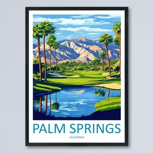Palm Springs Travel Print Wall Art Palm Springs Wall Hanging Home Décor Palm Springs Gift Art Lovers California Art Lover Gift Palm Springs