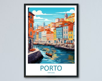 Porto Reise Print Wandkunst Porto Wandbehang Home Décor Porto Geschenk Kunstliebhaber Portugal Kunstliebhaber Geschenk Porto Wanddeko Porto Reisekunst
