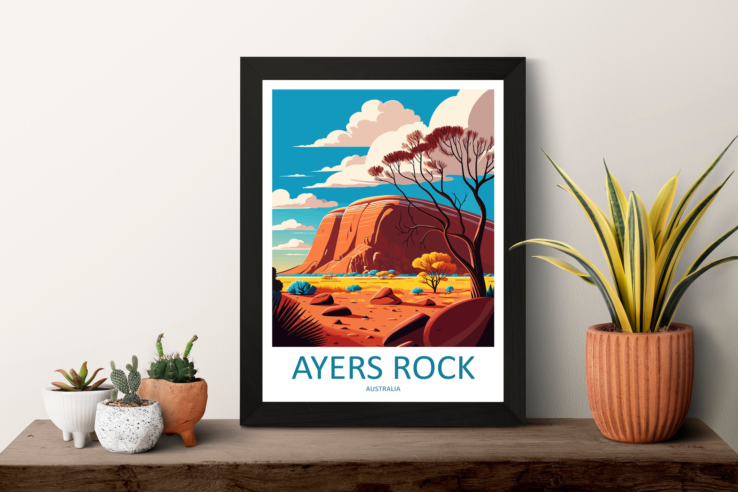 Ayers Rock Travel Print Wall Home Print Ayers Rock Rock Travel Art - Hanging Art Rock Ayers Wall Décor Lovers Wall Gift Australia Etsy Art Ayers