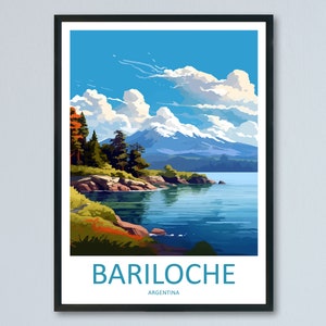 Bariloche Travel Print Wall Art Bariloche Wall Hanging Home Décor Bariloche Gift Art Lovers Argentina Art Lover Gift Bariloche Art