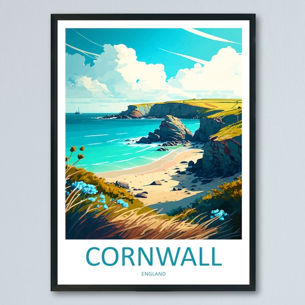 Cornwall Travel Print Wall Art Cornwall Wall Hanging Home Decoration Cornwall Gift Art Lovers Wall Art Print Art Cornwall Print Cornwall Art