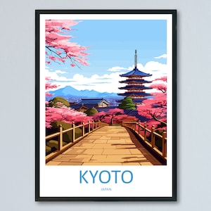 Kyoto Travel Print Wall Art Kyoto Wall Hanging Home Décor Kyoto Gift Art Lovers Kyoto Art Lover Gift Japan Travel Gift