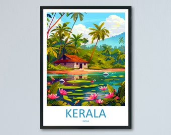 Kerala Travel Print Wall Art Kerala Wall Hanging Home Décor Kerala Gift Art Lovers India Art Lover Gift Wall Décor