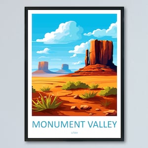 Monument Valley Travel Print Wall Art Monument Valley Wall Hanging Home Decor Arizona Art Gift Monument Valley Lovers Arizona Desert Art
