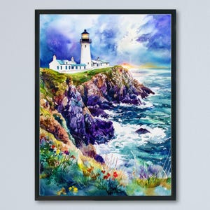 Donegal Watercolor Poster Wall Art Donegal Wall Hanging Home Décor Donegal Gift Art Lovers Ireland Wall Art Donegal Travel Poster Gift