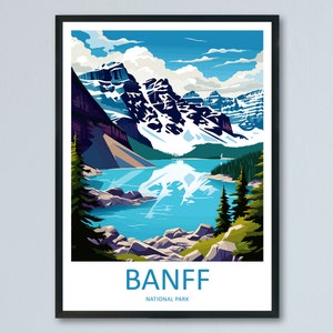 Banff National Park Travel Print Wall Art Banff Wall Hanging Home Décor Banff Gift Art Lovers Canada Art Lover Gift