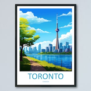 Toronto Travel Print Wall Art Toronto Canada Wall Hanging Home Decoration Toronto Gift Art Lovers Wall Art Print Toronto Canada Art