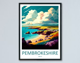 Pembrokeshire Print Pembrokeshire Home Decor Landscape Art Print Pembrokeshire Wall Art Nature Enthusiast Gift Wall Hanging Pembrokeshire