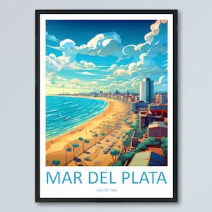 Mar Del Plata Travel Print Wall Art Mar Del Plata Wall Hanging Home Decor Mar Del Plata Gift Art Lovers Wall Art Print Art Mar Del Plata Art