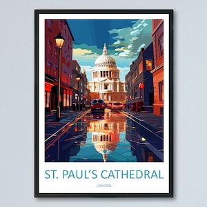 St. Paul's Cathedral Travel Print Wall Art St. Paul's Cathedral Wall Hanging Home Décor St. Paul's Cathedral Gift Art Lovers London England