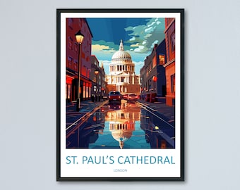 St. Paul's Cathedral Travel Print Wall Art St. Paul's Cathedral Wall Hanging Home Décor St. Paul's Cathedral Gift Art Lovers London England