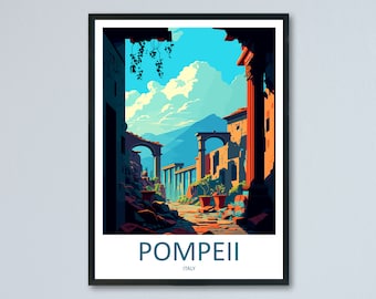 Pompeii Travel Print Wall Art Pompeii Italy Wall Hanging Home Decoration Pompeii Gift Art Lovers Wall Art Print Pompeii Italy Art Pompeii
